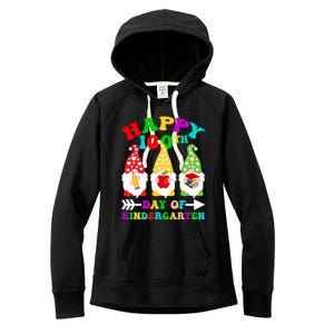 Happy 100th Day Of Kindergarten Gnome Teachers Students Meaningful Gift Women's Fleece Hoodie