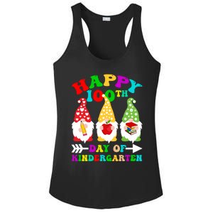 Happy 100th Day Of Kindergarten Gnome Teachers Students Meaningful Gift Ladies PosiCharge Competitor Racerback Tank