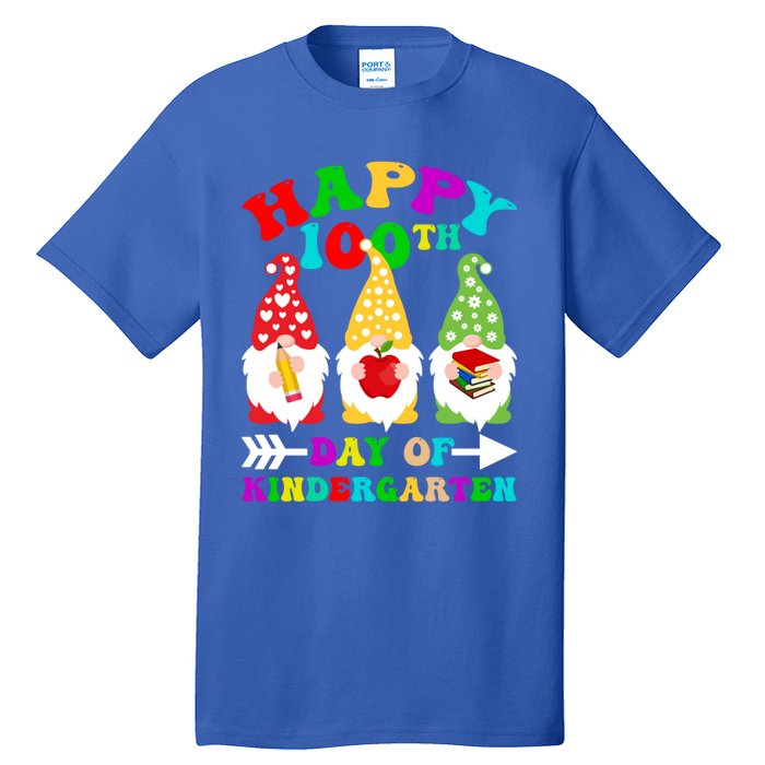 Happy 100th Day Of Kindergarten Gnome Teachers Students Meaningful Gift Tall T-Shirt