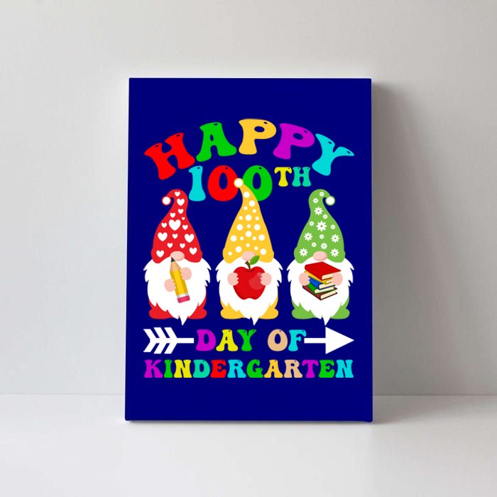 Happy 100th Day Of Kindergarten Gnome Teachers Students Meaningful Gift Canvas