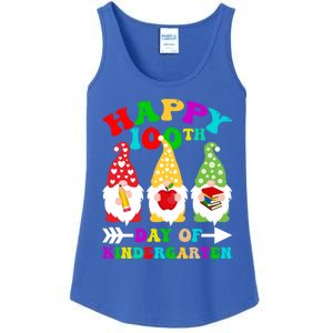 Happy 100th Day Of Kindergarten Gnome Teachers Students Meaningful Gift Ladies Essential Tank