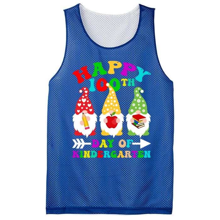 Happy 100th Day Of Kindergarten Gnome Teachers Students Meaningful Gift Mesh Reversible Basketball Jersey Tank