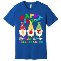 Happy 100th Day Of Kindergarten Gnome Teachers Students Meaningful Gift Premium T-Shirt