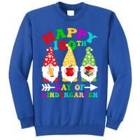 Happy 100th Day Of Kindergarten Gnome Teachers Students Meaningful Gift Tall Sweatshirt