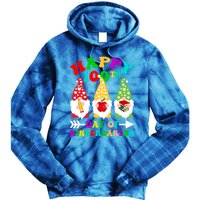 Happy 100th Day Of Kindergarten Gnome Teachers Students Meaningful Gift Tie Dye Hoodie