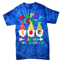 Happy 100th Day Of Kindergarten Gnome Teachers Students Meaningful Gift Tie-Dye T-Shirt