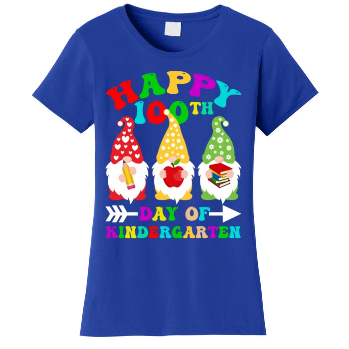 Happy 100th Day Of Kindergarten Gnome Teachers Students Meaningful Gift Women's T-Shirt