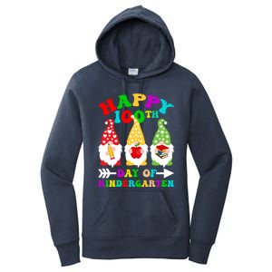 Happy 100th Day Of Kindergarten Gnome Teachers Students Meaningful Gift Women's Pullover Hoodie