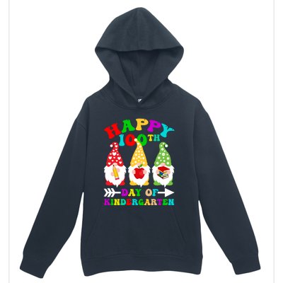 Happy 100th Day Of Kindergarten Gnome Teachers Students Meaningful Gift Urban Pullover Hoodie