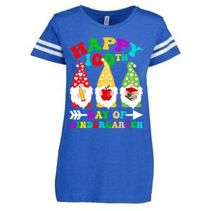 Happy 100th Day Of Kindergarten Gnome Teachers Students Meaningful Gift Enza Ladies Jersey Football T-Shirt