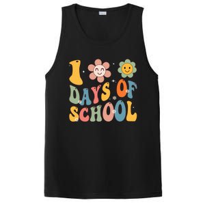 Happy 100th Day Of School Groovy 100 Days Of School Teacher PosiCharge Competitor Tank