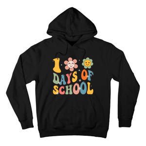 Happy 100th Day Of School Groovy 100 Days Of School Teacher Tall Hoodie