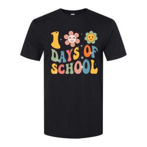 Happy 100th Day Of School Groovy 100 Days Of School Teacher Softstyle CVC T-Shirt