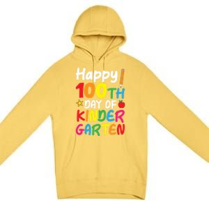 Happy 100th Day Of Kindergarten Teacher Or Student Cool Gift Premium Pullover Hoodie