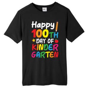 Happy 100th Day Of Kindergarten Teacher Or Student Cool Gift Tall Fusion ChromaSoft Performance T-Shirt