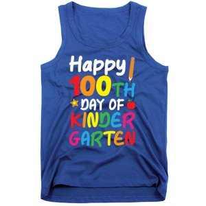 Happy 100th Day Of Kindergarten Teacher Or Student Cool Gift Tank Top