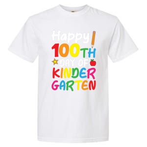 Happy 100th Day Of Kindergarten Teacher Or Student Cool Gift Garment-Dyed Heavyweight T-Shirt