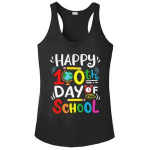 Happy 100th Day Of School 100 Days Of School Teacher Student Ladies PosiCharge Competitor Racerback Tank