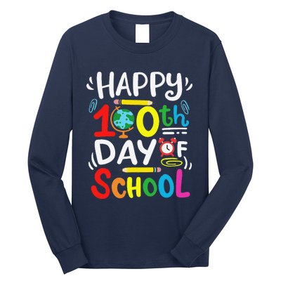 Happy 100th Day Of School 100 Days Of School Teacher Student Long Sleeve Shirt