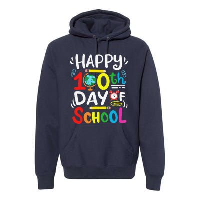 Happy 100th Day Of School 100 Days Of School Teacher Student Premium Hoodie