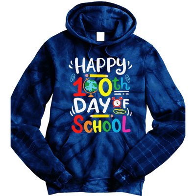 Happy 100th Day Of School 100 Days Of School Teacher Student Tie Dye Hoodie