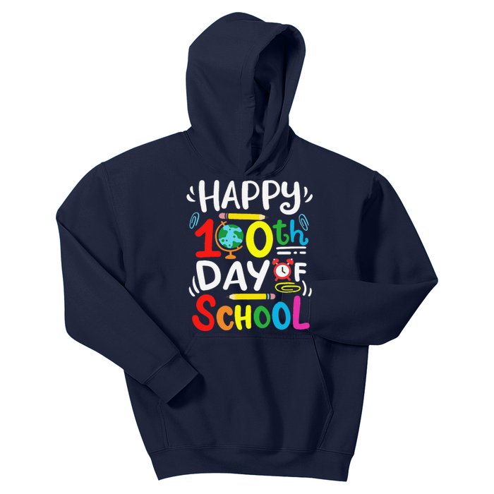 Happy 100th Day Of School 100 Days Of School Teacher Student Kids Hoodie