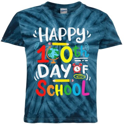 Happy 100th Day Of School 100 Days Of School Teacher Student Kids Tie-Dye T-Shirt