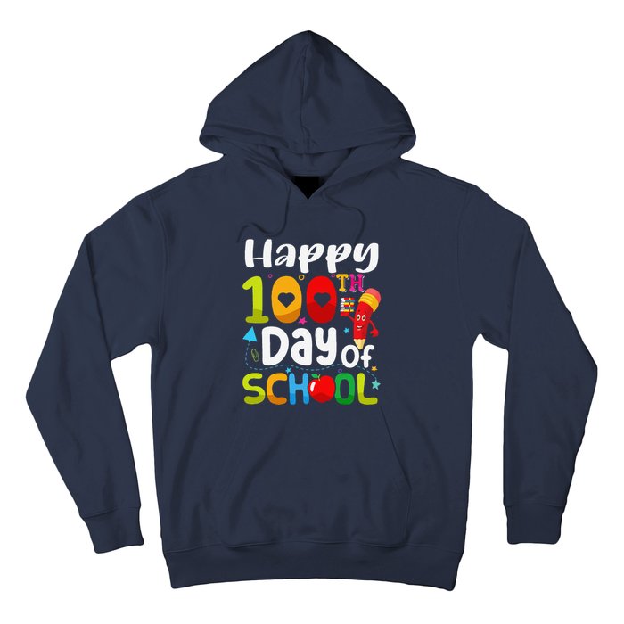 Happy 100th Day Of School 100 Days Of School Teacher Student Hoodie