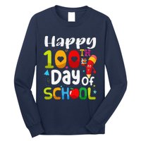 Happy 100th Day Of School 100 Days Of School Teacher Student Long Sleeve Shirt