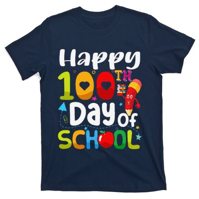 Happy 100th Day Of School 100 Days Of School Teacher Student T-Shirt