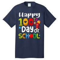 Happy 100th Day Of School 100 Days Of School Teacher Student Tall T-Shirt