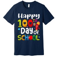 Happy 100th Day Of School 100 Days Of School Teacher Student Premium T-Shirt