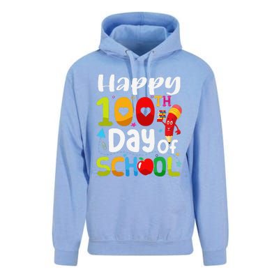 Happy 100th Day Of School 100 Days Of School Teacher Student Unisex Surf Hoodie