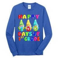 Happy 100th Day Of School First 1st Grade Gnome Teacher Gift Tall Long Sleeve T-Shirt