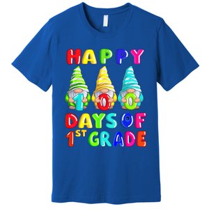 Happy 100th Day Of School First 1st Grade Gnome Teacher Gift Premium T-Shirt