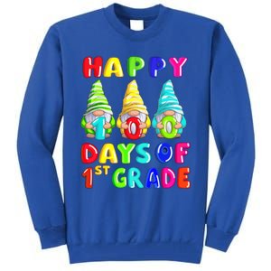 Happy 100th Day Of School First 1st Grade Gnome Teacher Gift Tall Sweatshirt