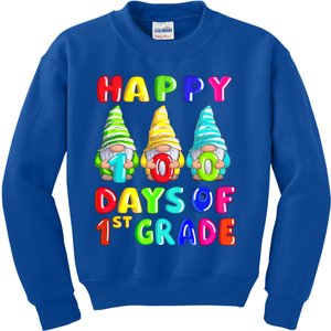 Happy 100th Day Of School First 1st Grade Gnome Teacher Gift Kids Sweatshirt