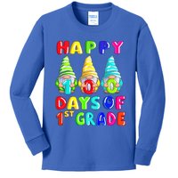 Happy 100th Day Of School First 1st Grade Gnome Teacher Gift Kids Long Sleeve Shirt