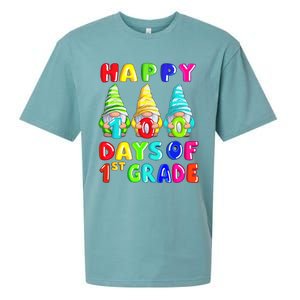 Happy 100th Day Of School First 1st Grade Gnome Teacher Gift Sueded Cloud Jersey T-Shirt