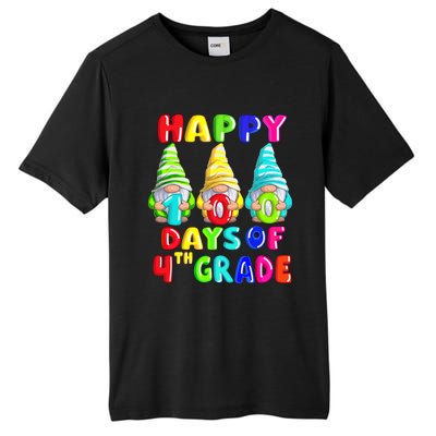 Happy 100th Day Of School Fourth 4th Grade Gnome Teacher Gift Tall Fusion ChromaSoft Performance T-Shirt