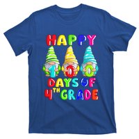 Happy 100th Day Of School Fourth 4th Grade Gnome Teacher Gift T-Shirt