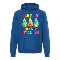 Happy 100th Day Of School Fourth 4th Grade Gnome Teacher Gift Premium Hoodie