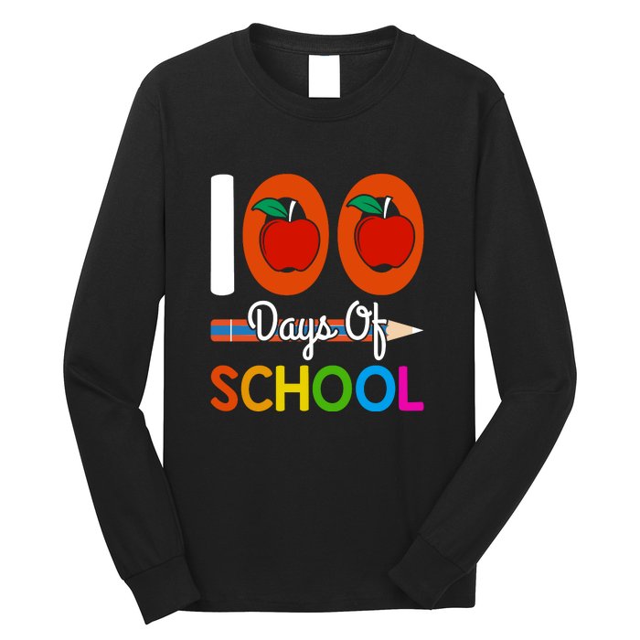 Happy 100th Day Of School Teacher 100 Days Long Sleeve Shirt