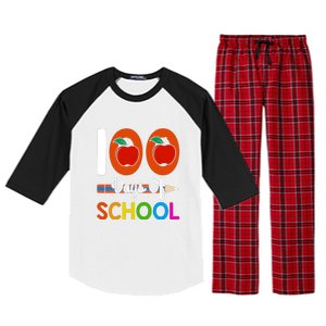 Happy 100th Day Of School Teacher 100 Days Raglan Sleeve Pajama Set