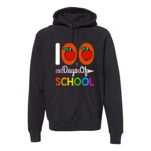 Happy 100th Day Of School Teacher 100 Days Premium Hoodie