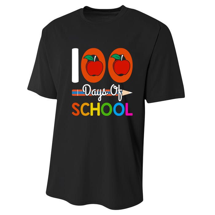 Happy 100th Day Of School Teacher 100 Days Performance Sprint T-Shirt