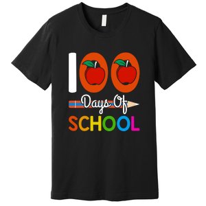 Happy 100th Day Of School Teacher 100 Days Premium T-Shirt