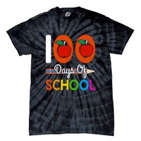 Happy 100th Day Of School Teacher 100 Days Tie-Dye T-Shirt