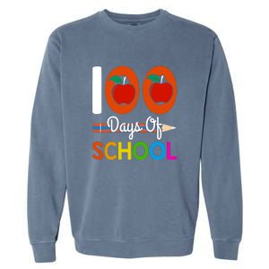 Happy 100th Day Of School Teacher 100 Days Garment-Dyed Sweatshirt