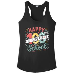 Happy 100th Day Of School 100 Days Of School Teacher Student Ladies PosiCharge Competitor Racerback Tank